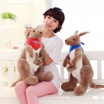 Wholesale Plush Kangaroo Toy Custom Logo Printed Cute Costume Style Stuffed Animal Soft Fabric Material